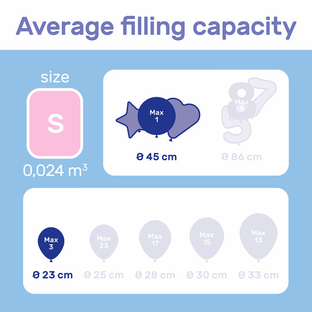 Depósito de helio para globo de 45 cm