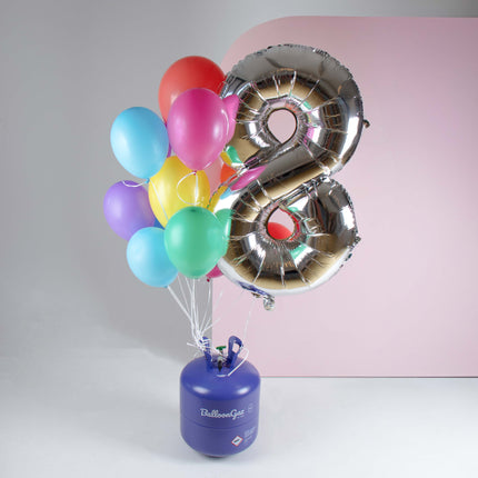 Depósito de helio para 80 globos