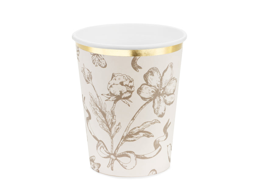 Taza Flores 220ml 6ud