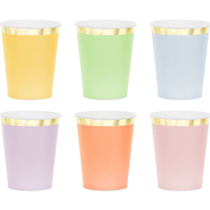 Vasos de colores 220ml 6uds