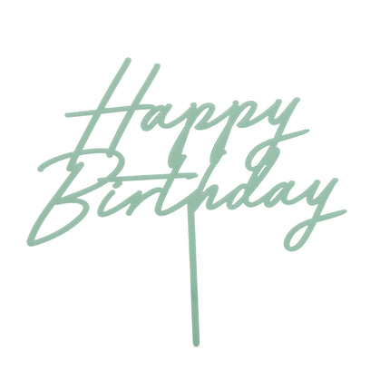 Feliz Cumpleaños Adorno para tarta Turquesa 16,5cm