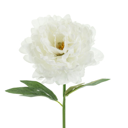 Flor Falsa Peonía Blanca 35cm