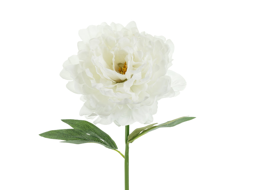 Flor Falsa Peonía Blanca 35cm