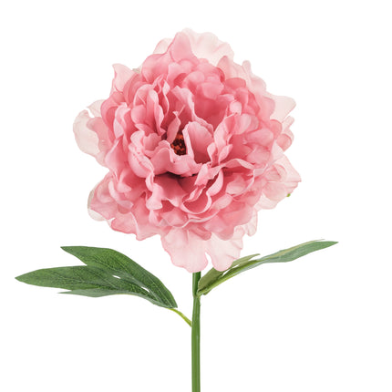 Flor Falsa Peonía Rosa 35cm
