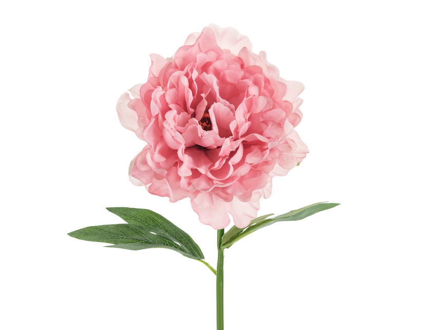 Flor Falsa Peonía Rosa 35cm