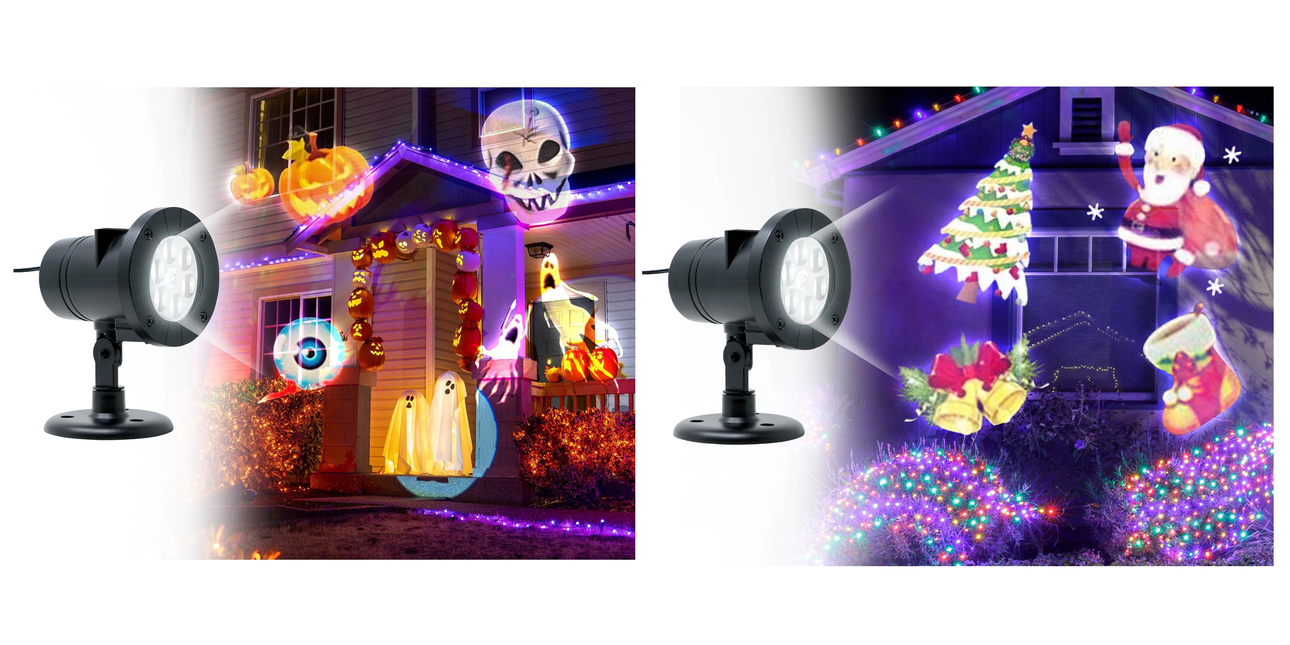 Proyector Figuras Halloween Y Navidad Incluye 12 Diapositivas