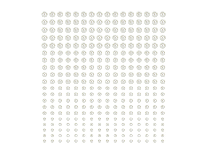 Pegatinas Globos Blancos Perlas 3-6mm 440pcs