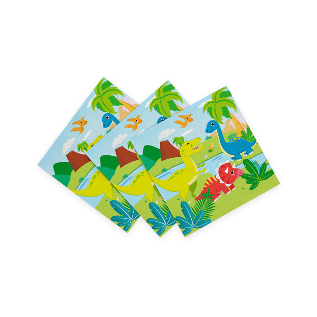 Servilletas Dinosaurio 3 Capas 33cm 20pcs