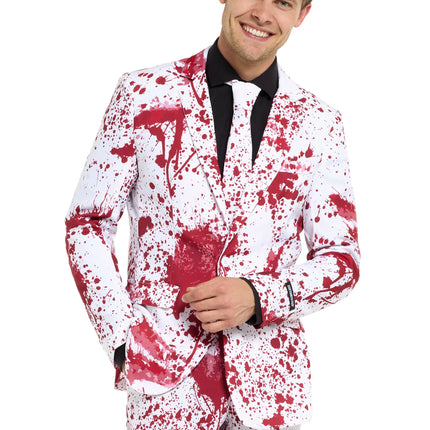 Disfraz sangriento para hombre, blanco, de 3 piezas