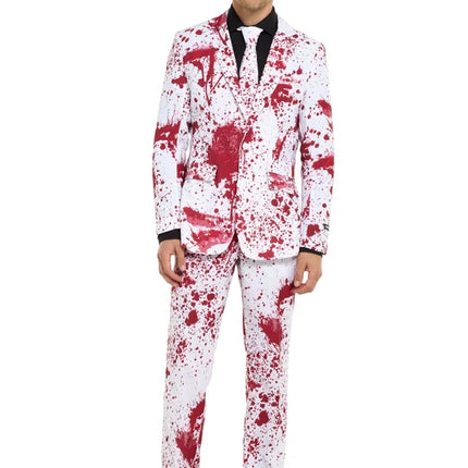 Disfraz sangriento para hombre, blanco, de 3 piezas