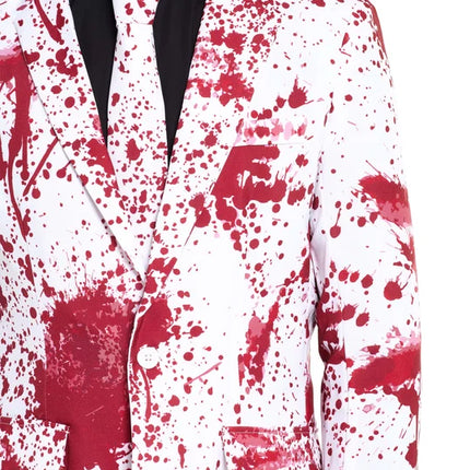 Disfraz sangriento para hombre, blanco, de 3 piezas