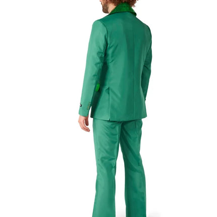 Disfraz de discoteca para hombre, verde, de 2 piezas