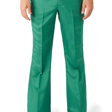 Disfraz de discoteca para hombre, verde, de 2 piezas