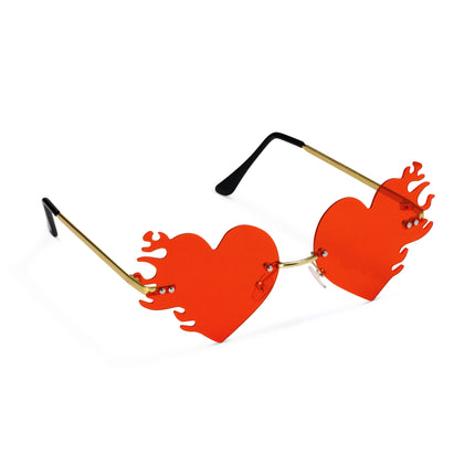 Gafas Corazón Llamas 14,5cm