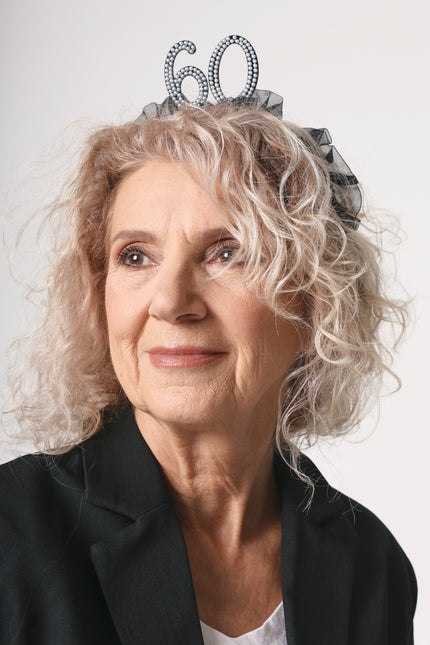 Cinta para el pelo 60 años Negra