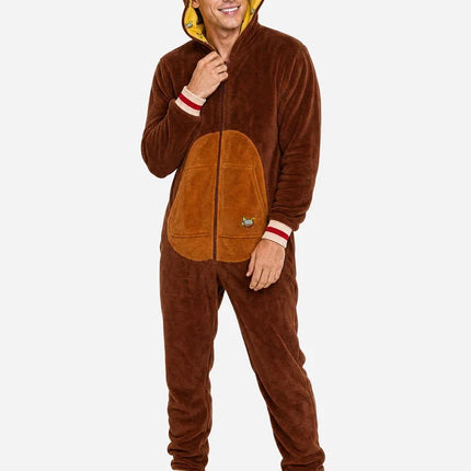 Pijama de mono de mono unisex marrón
