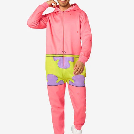 Pijama de una pieza unisex de Bob Esponja, Patricio y la Estrella, en color rosa