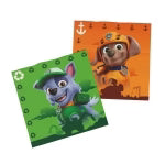 Servilletas de Paw Patrol verdes y naranjas, 33 cm, 20 unidades