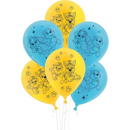 Globos de Paw Patrol, 25 cm, 10 unidades