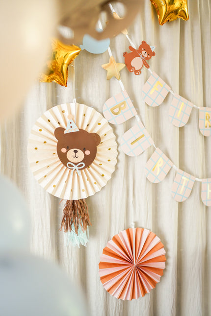 Abanicos de Papel Oso 30cm