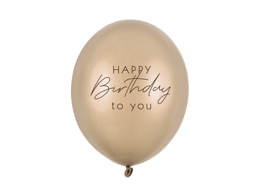 Globos Feliz Cumpleaños Oro 30cm 50pcs