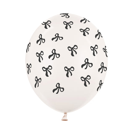 Globos Blanco y Negro 30cm 6pcs