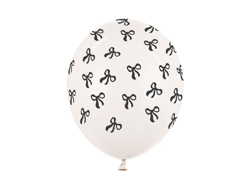 Globos Blanco y Negro 30cm 6pcs