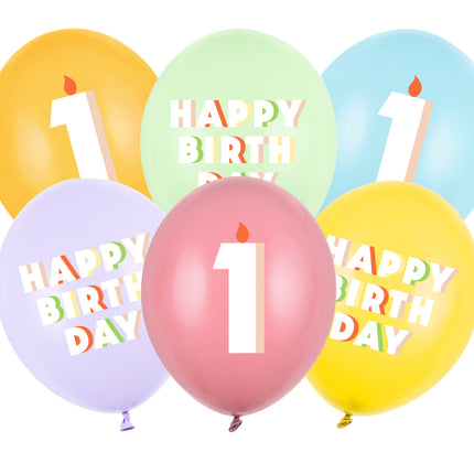 Globos 1 Año 30cm 50pcs