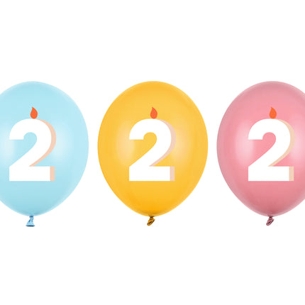 Globos 2 Años 30cm 50pcs