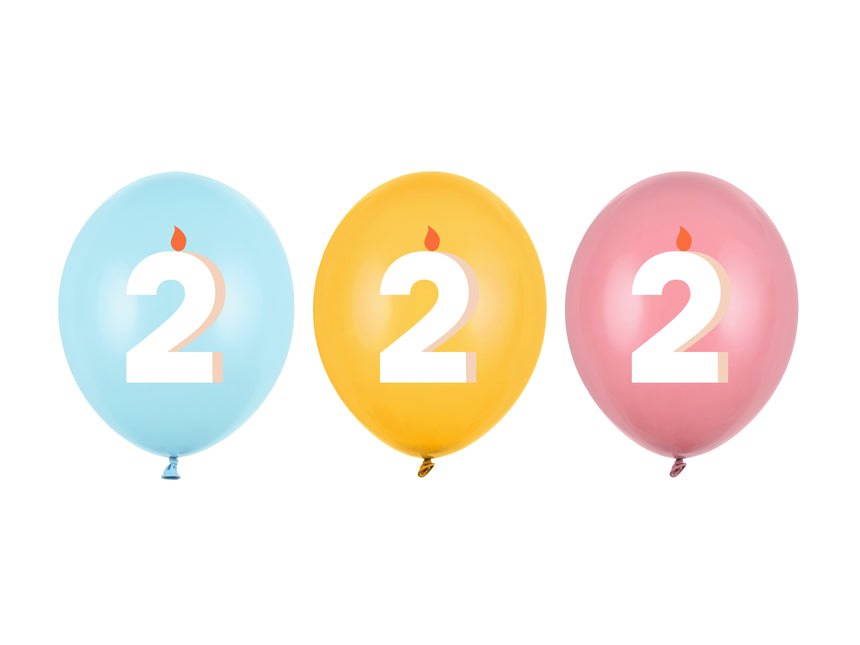 Globos 2 Años 30cm 50pcs