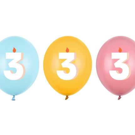Globos 3 Años 30cm 50pcs