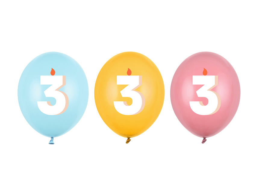 Globos 3 Años 30cm 50pcs