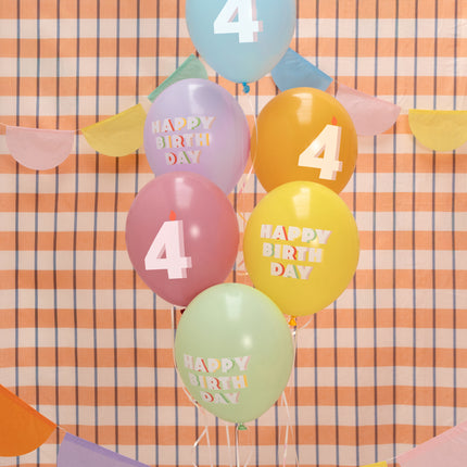 Globos 4 años 30cm 50pcs