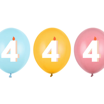 Globos 4 años 30cm 50pcs