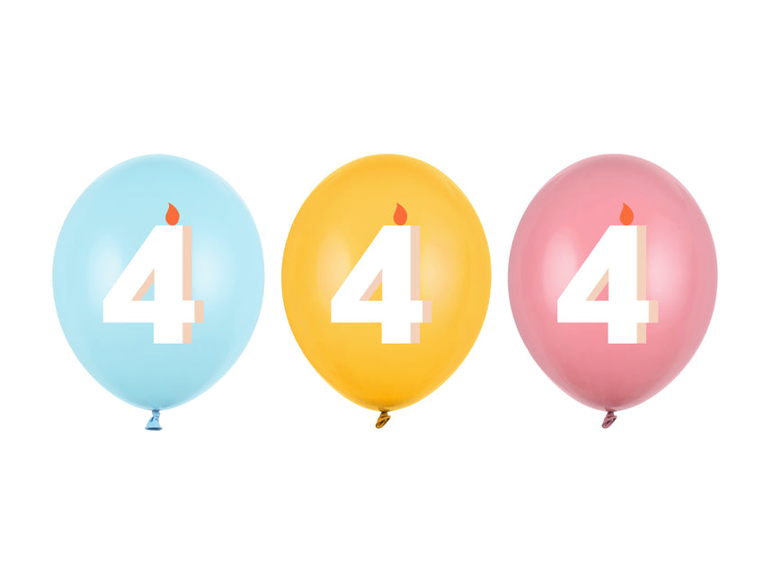 Globos 4 años 30cm 50pcs