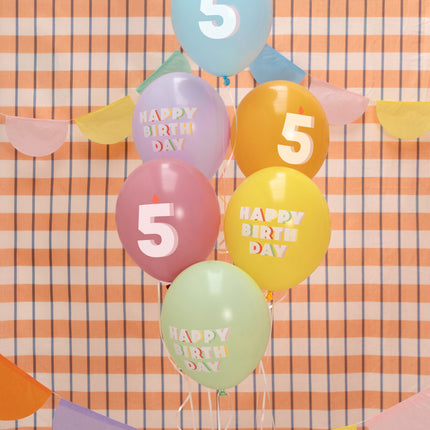 Globos 5 años 30cm 6pcs
