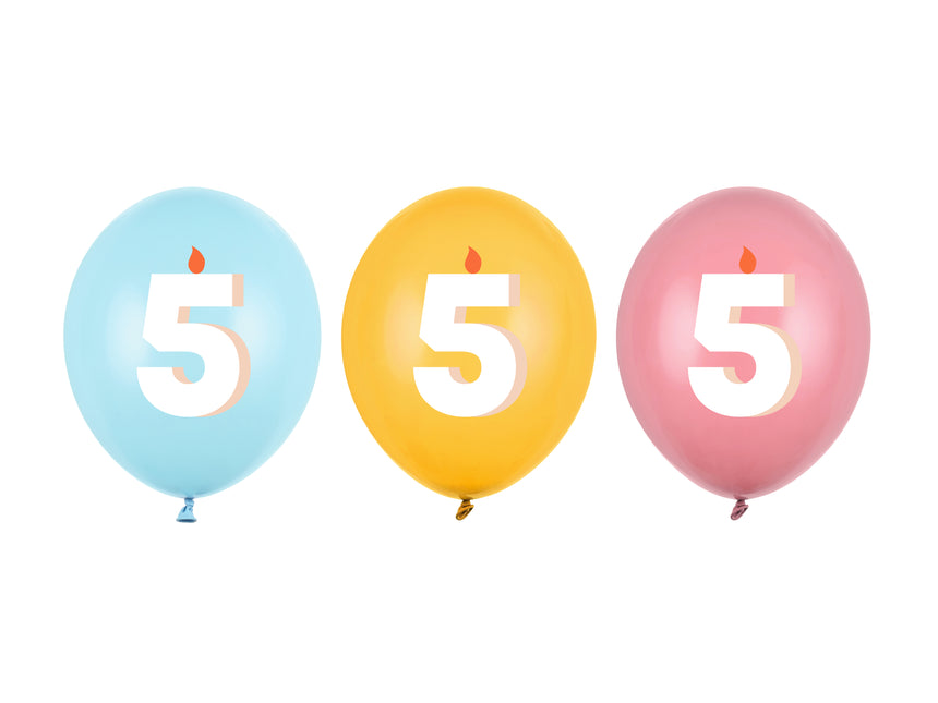 Globos 5 años 30cm 50pcs