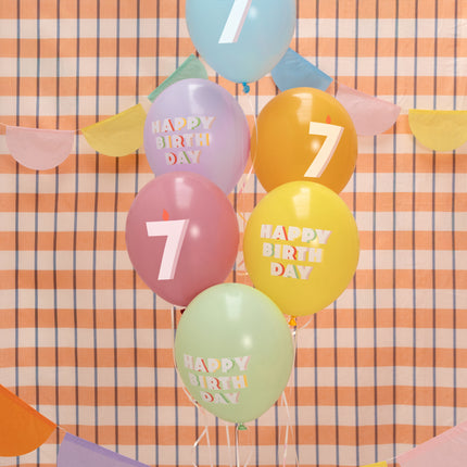 7 Años Globos 30cm 6pcs