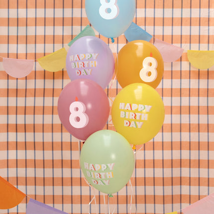 Globos 8 años 30cm 6pcs
