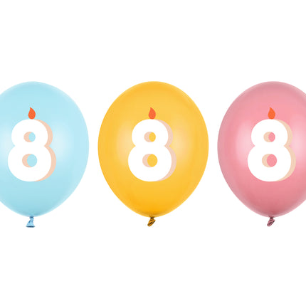 Globos 8 años 30cm 50pcs