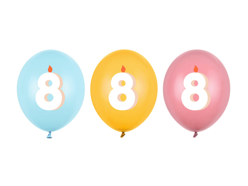 Globos 8 años 30cm 50pcs
