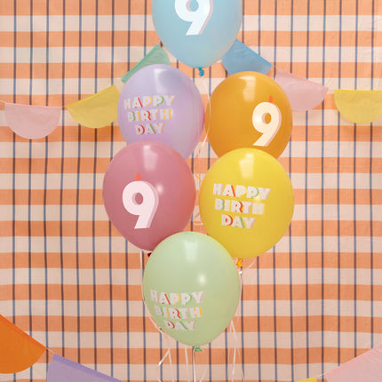 9 Años Globos 30cm 50pcs