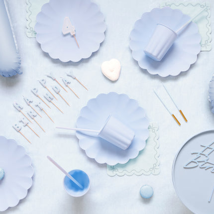 Vela de Feliz Cumpleaños Azul 13pcs