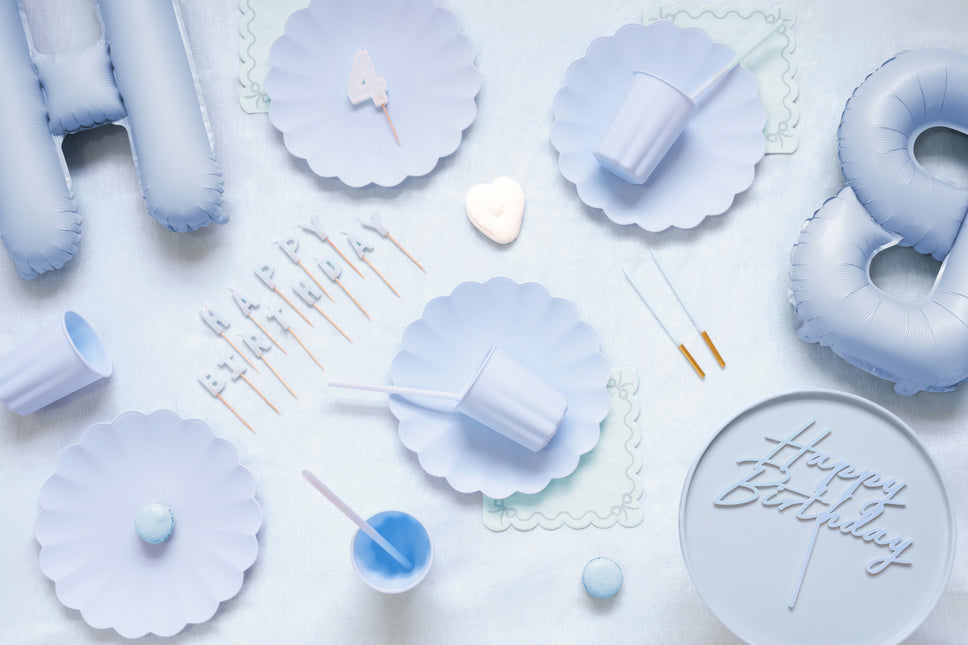 Vela de Feliz Cumpleaños Azul 13pcs