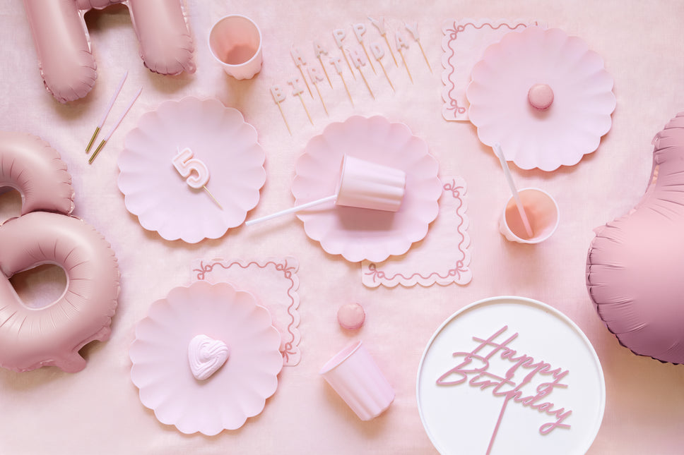 Vela Feliz Cumpleaños Rosa 13pcs