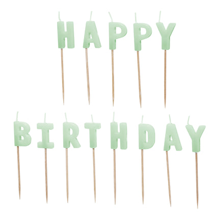 Vela Feliz Cumpleaños Turquesa 13pcs