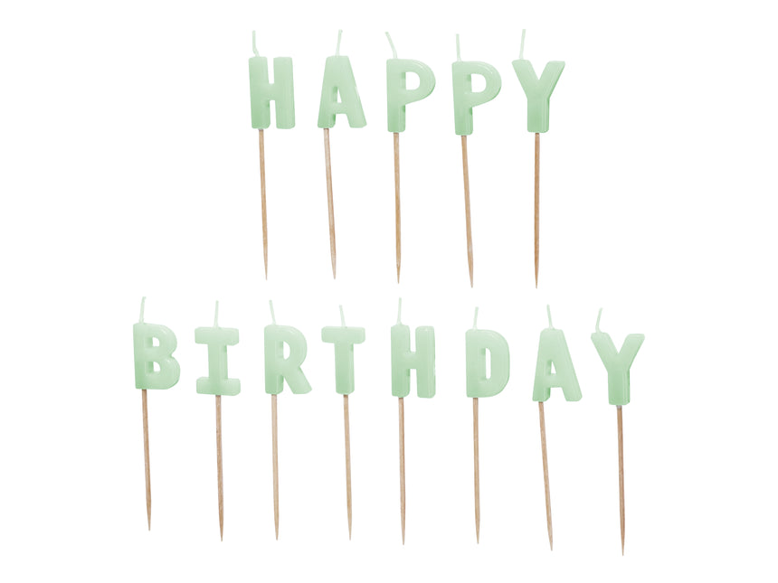 Vela Feliz Cumpleaños Turquesa 13pcs