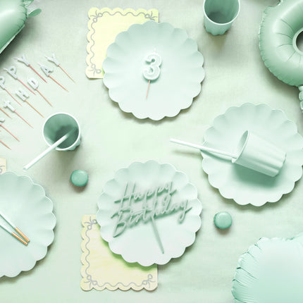 Vela Feliz Cumpleaños Turquesa 13pcs