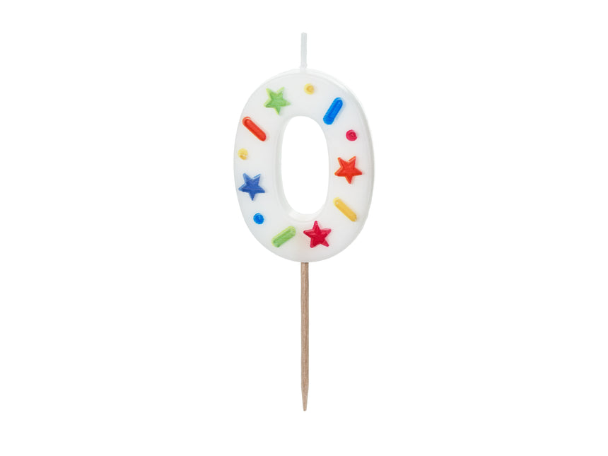 Vela de 0 años de color 10cm