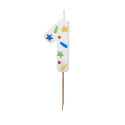 Vela de 1 año de color 10cm